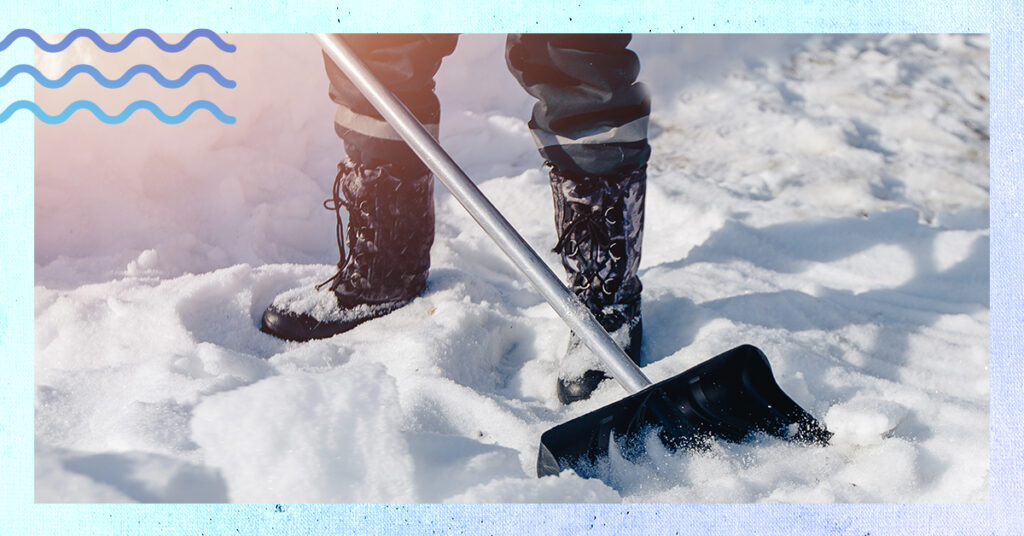 shoveling snow