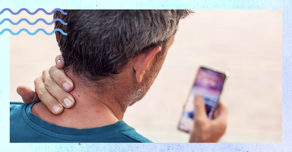 text neck from smartphone use